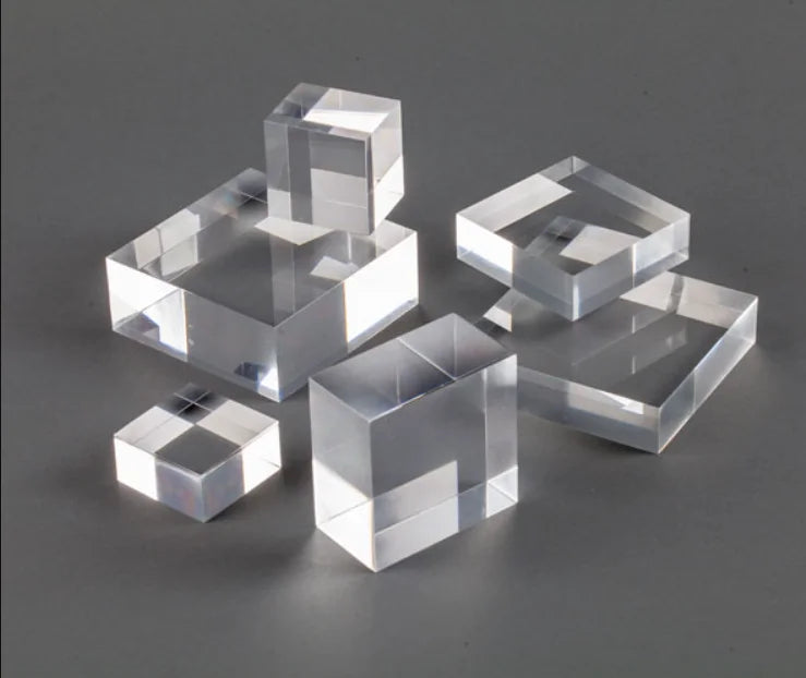 Custom Portable Clear Acrylic Block Eco-Friendly Solid Cube Jewelry Display Stand Display Block Holder