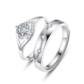 Jewelry Manufacturers Wedding Gift Luxury Design Eourpe Style Zircon 925 Sterling Silver Couple Ring Fashion Promise Rings