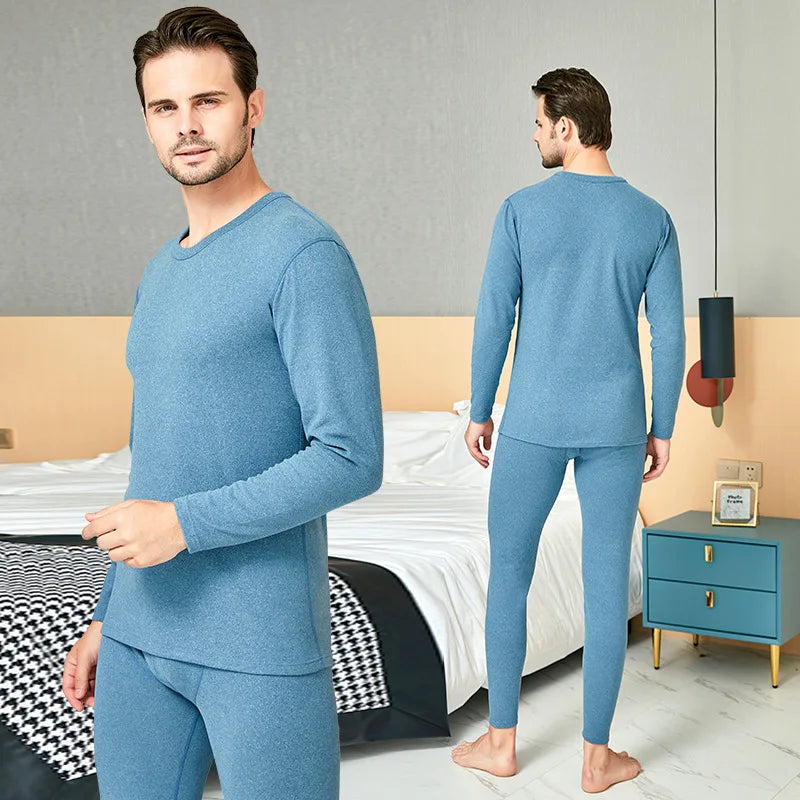 Wholesale Hot Selling Two Layer Men Winter Outside Wear Breathable Quick Dry Polyester Shirt Long Johns Thermal Underwear