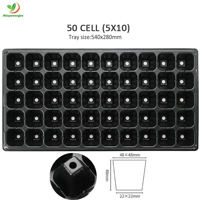 32 50 72 105 128 200 Cells Biodegradable Seedling Tray Seeder for Plants Fruits vegetable flower