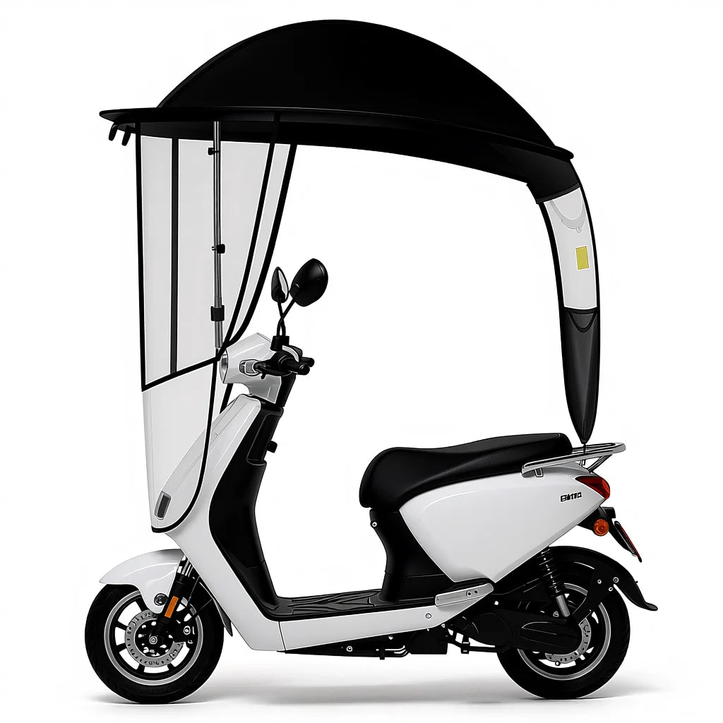 Customized New Brand Universal Electric Motorcycle Semi-Closed Umbrella Canopy Awning Modern Manual Windproof Sunshade Mobility