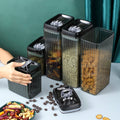 Wishome 3.3L Green BPA Free Clear Cereal Plastic Airtight Food Storage Kitchen Push Top Pantry Organization Container Set