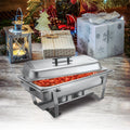 Heavybao Commercial Buffet Chafers 9L Economy Stainless Steel Chafing Dish Warmer with Fuel Heating Christmas Design catering equipment