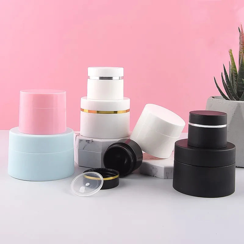 3g 5g 10g 15g 20g 30g 50g Plastic PP pink White Black Blue Frosted Shiny Facial Cream Jar MegaBDM