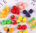 Tomato Pineapple Strawberry Banana Grape Diy 3d Miniature Yellow Charms Cabochon Resin Lemons