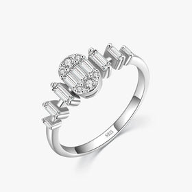 Ailmay 100% 925 Sterling Silver Fashion Oval Shining Clear Zircon Rings for Women Wedding Engagement Fine Female Jewelry