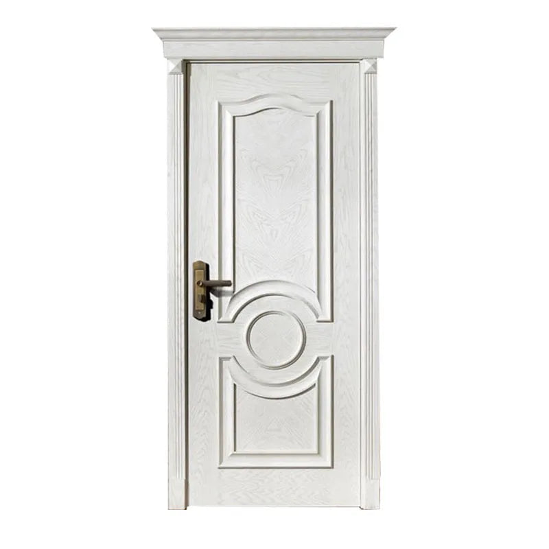 Luxury Carving Door Design Solid White Oak Wood Entry Door Interior Bedroom Door for Villa