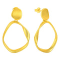 Wholesale Women Dainty 18K Yellow Gold Plated Dangle 925 Sterling Silver Earrings