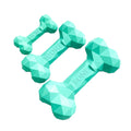 Durable Eco-Friendly Rubber Diamond Bone Chew Toy for Dogs-Small & Large Sizes Teeth Grinding Spill Proof Liver Flavor