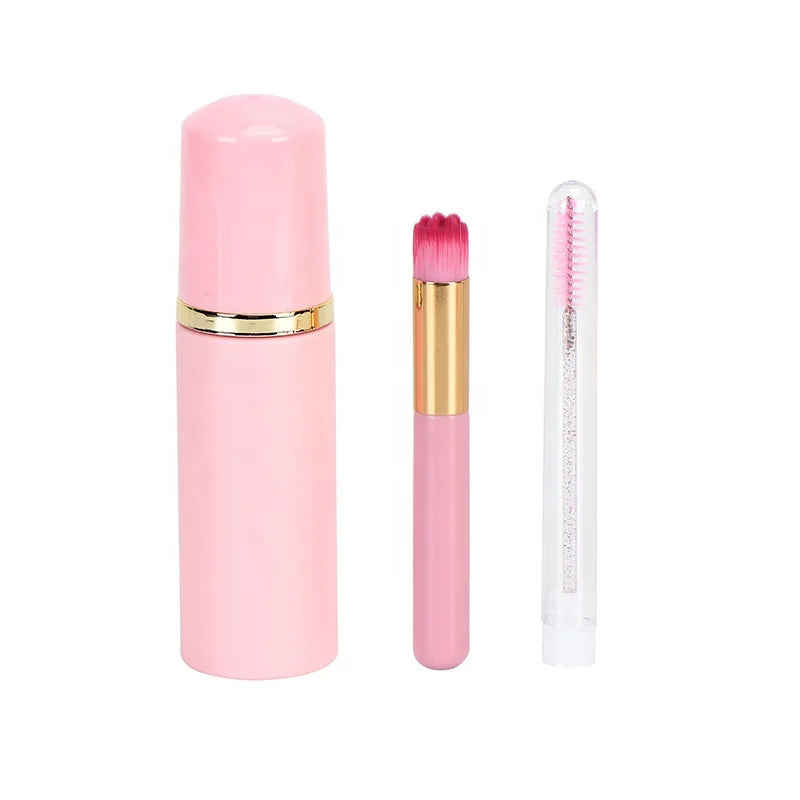 Wholesale Empty Eyelash Cleanser Kit 30ml 50ml 60ml Plastic Pink Liquid Hand Soap Foam Pump Bottle