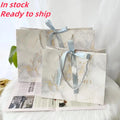 Lipack Biodegradable Luxury Gift Paper Bag Custom Printed Logo Shopping Packaging Bag with Bow