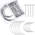 T-pins Set 2.5"  3" C Curved Needles Pin 51mm Steel T-pins for Blocking Knitting Modelling Crafts and Wig Making Needles