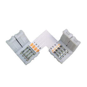 Wholesale 4-Pin 10mm L-Shaped LED Connector 5050 RGB Light Strip Connectors 90 Degree Corner Light Lighting Accessories