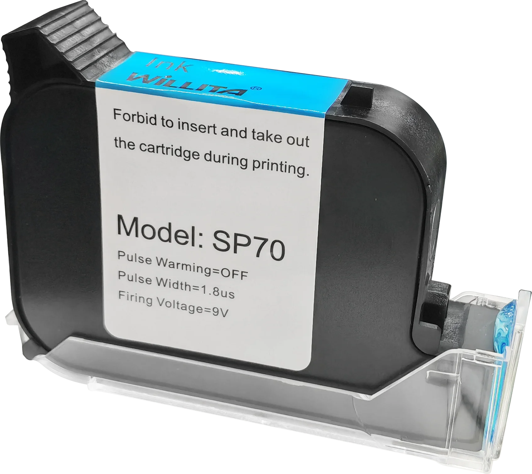 42ml Solvent Ink Cartridge Durable and Fast Drying Black Ink Cartridge for 12.7mm(0.5 Inch)