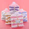 Cationic Solid Color Striped Knitted Thickened Bath Towel Set Quick-Dry Coral Fleece Non-Shedding Hair Drying Towel Home