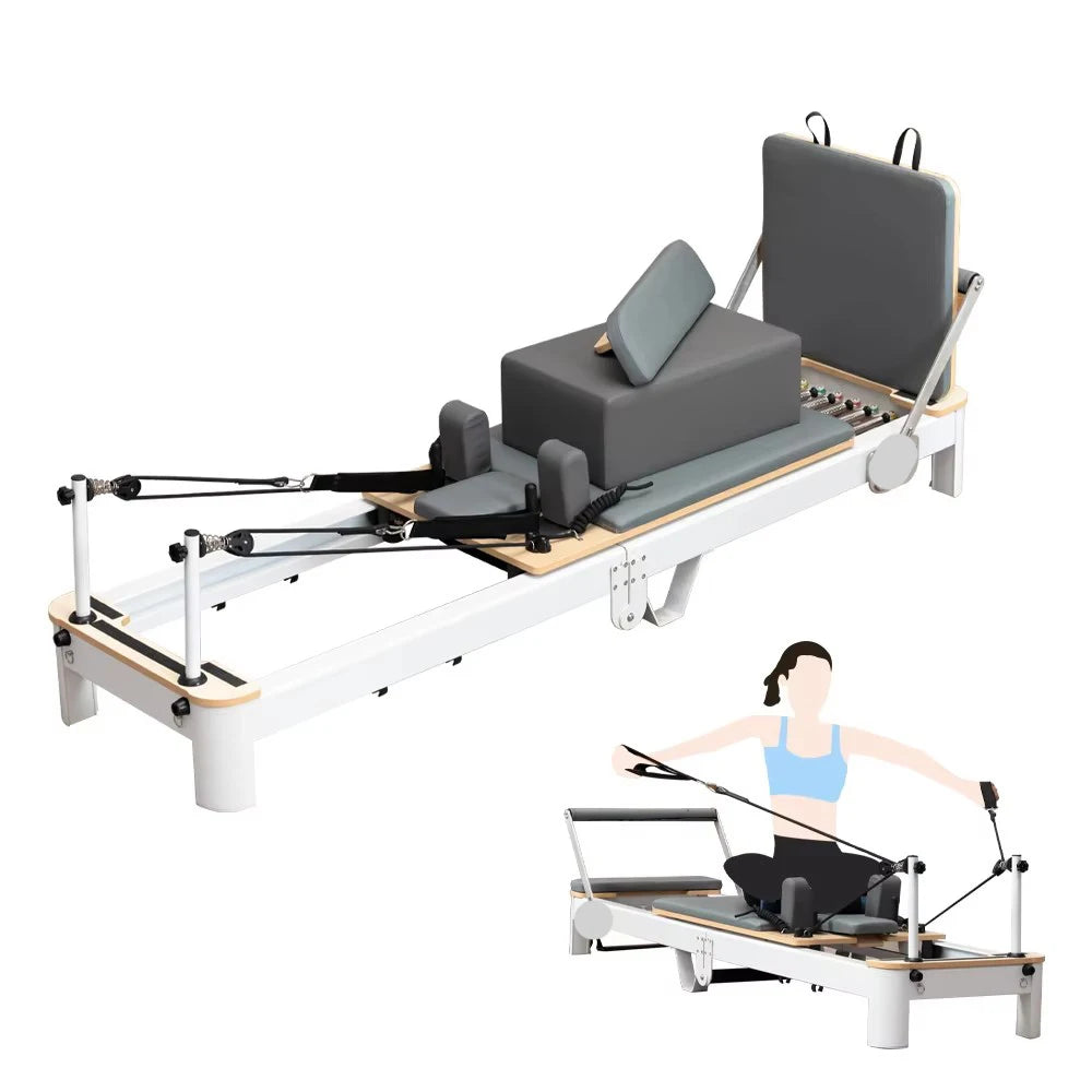 Professional Custom Design 3 in 1 Sound Off Smooth Body Shaping Aluminum Pilates Reformer