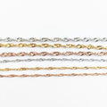 Singapore Chain Necklace Acero Inoxidable Oro Gold Color Customized Length Twisted Singapore Chain Necklace