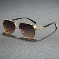 New Arrival Custom Logo Men Brand Designer Luxury Men's Sunglasses Full Rim UV Protection Oval Gradient Shades