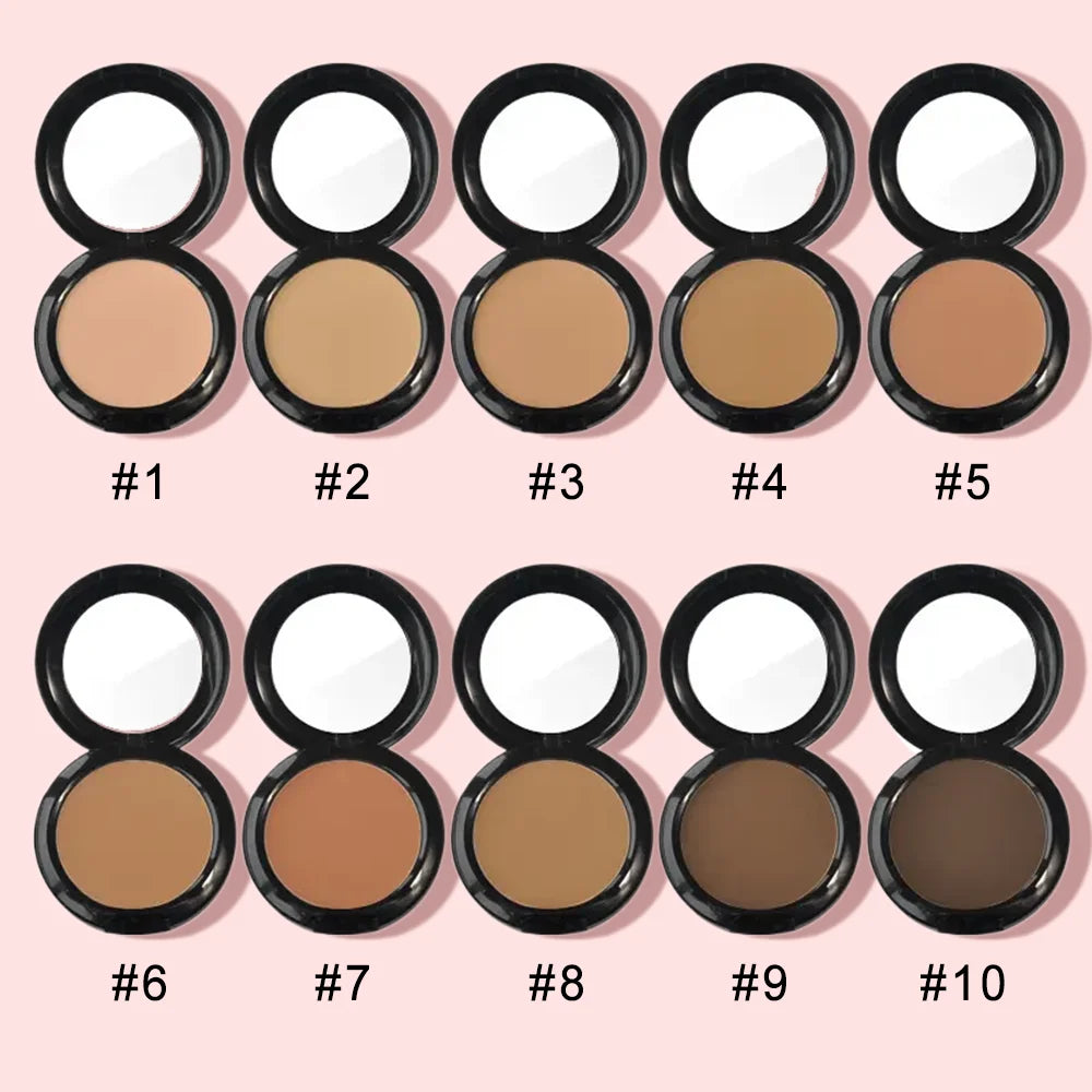 New Arrivals Available in 14 Colors Setting Face Powder Pressed Compact Powder Private Label Foundation Custom Logo