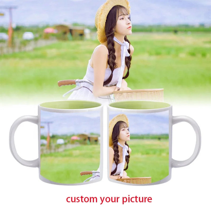 New Trend Cups Mugs Sublimation Heat Press Advertising Coffee Cups White  Sublimation Coffee Mug Cup