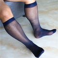 Wholesale Gentlemen Business Thin Mens Socks Dress Crew Silk Transparent Business Sock Men