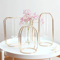 Best Selling Handmade Creative Custom Colored Glass Home Outdoor Decoration Flower Plant Vase With Metal Bracket