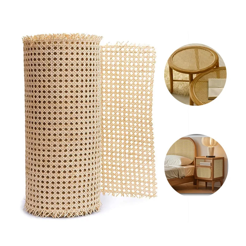 Wholesale Rattan Cane Weave Raw Material Rattan Webbing Roll Pvc Rattan Sheet with Free Sample