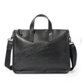 Briefcase Computer Laptop Business Pu Leather Side Chest Sling Crossbody Luggage Travel Shoulder Messenger Bag for Men Women