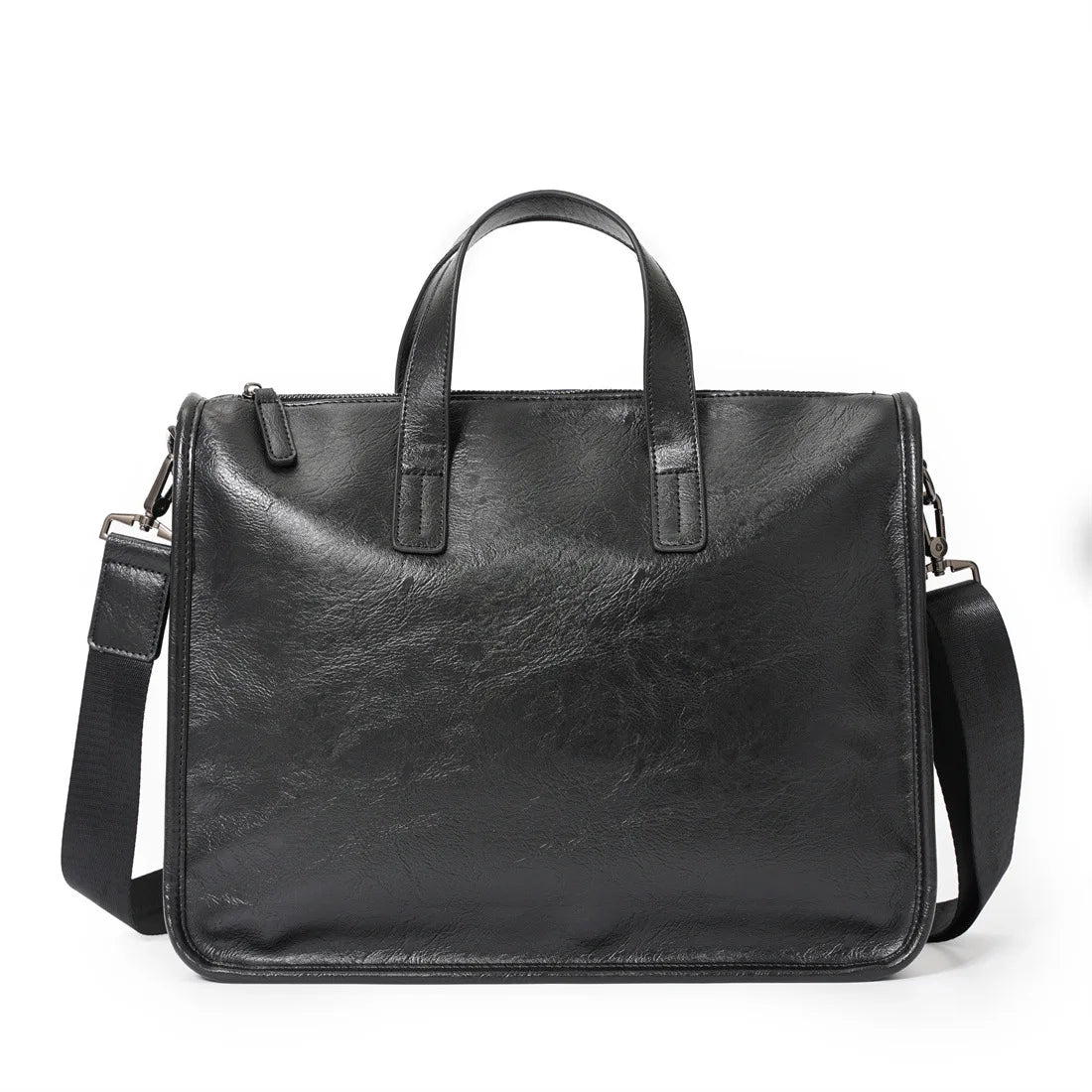 Briefcase Computer Laptop Business Pu Leather Side Chest Sling Crossbody Luggage Travel Shoulder Messenger Bag for Men Women