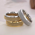 MECYLIFE Personalized Chic Stainless Steel Band Ring Unisex Fashion Mesh Shape Ring Unique Gift Finger Ring