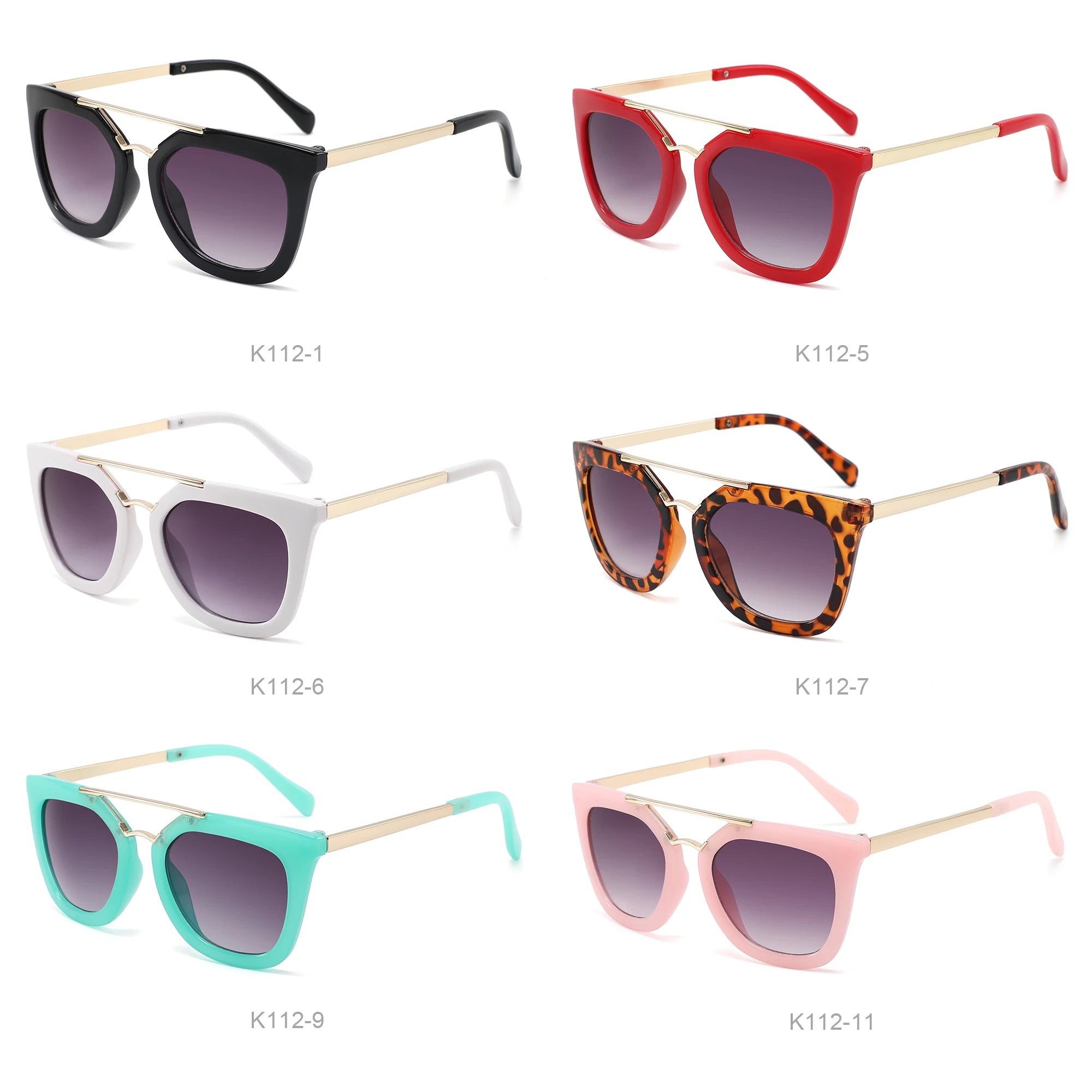 CONCHEN Cheap Price Factory 2025 New Arrival Cheap Square Sunglasses Customize Logo Kids Fancy Fashion Cute Children Sunglass