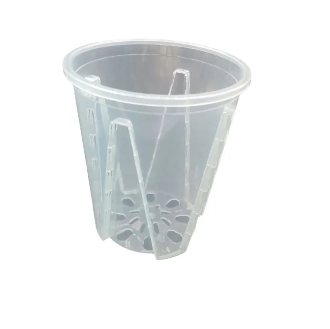 Transparent Clear Plastic Phalaenopsis Orchid Nursery Pot Tall Plant Pot Slotted Air Vents Bottom Drainage Hole for Home Garden