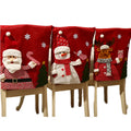 Wholesale 21.7 X 18.9 Inch Linen Chair Cover with Santa Claus Snowman Reindeer