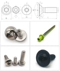 Hot Selling M6 M8 M10 Titanium Bolts Titanium Screws Torx Head Disc Brake Screws Gr5 Disc Head Hex Socket Bolts Titanium