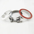 4.0'' SS304 Quick Release Latch V Band Grooved Clamp Kit with Aluminum V Band M/Female Flanges for AUTO Exhaust