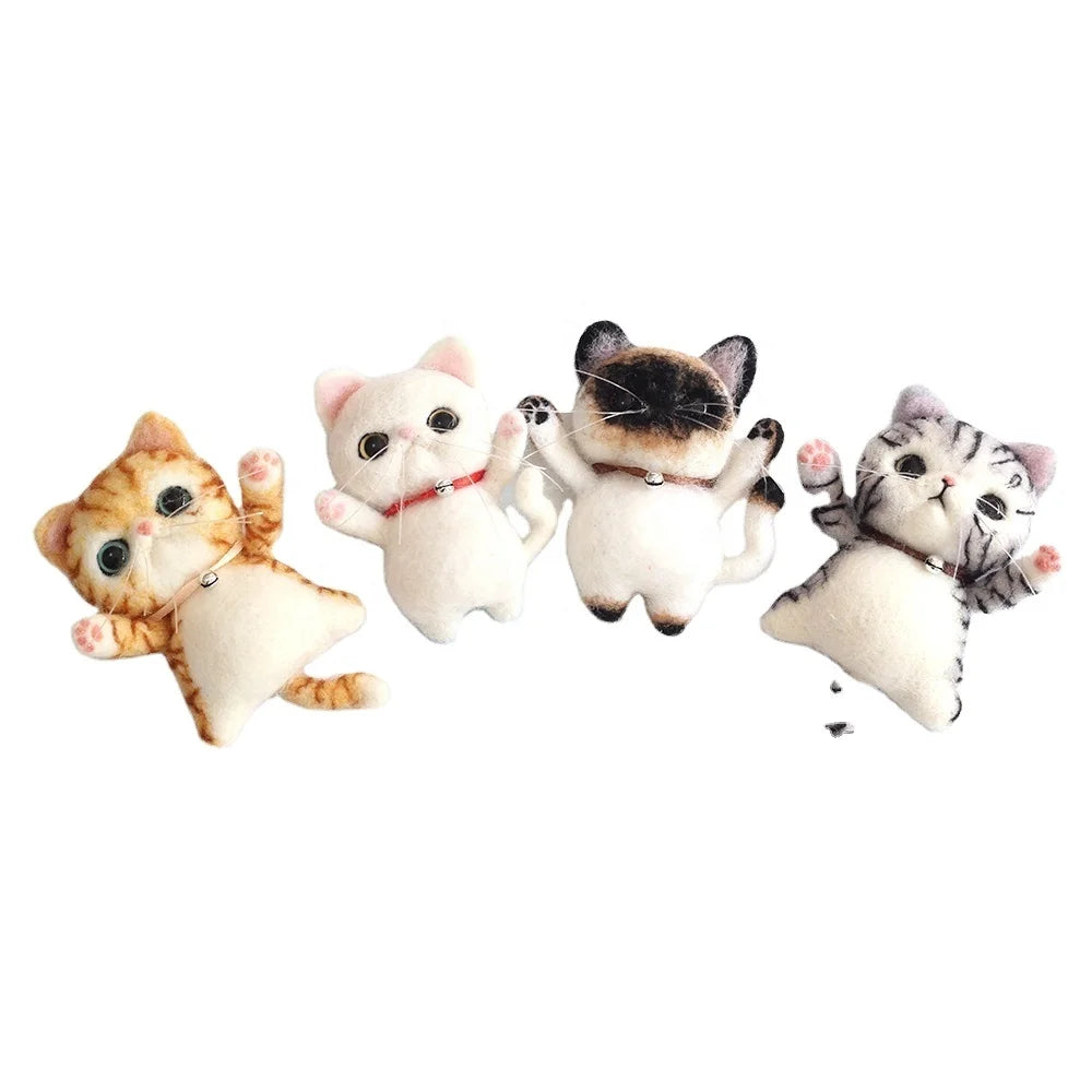 Direct From Manufacturer DIY 3D Wool Felted Animals Starter Kit Novelty Cat & Animal Needle Felting Supplies for Gift Creations