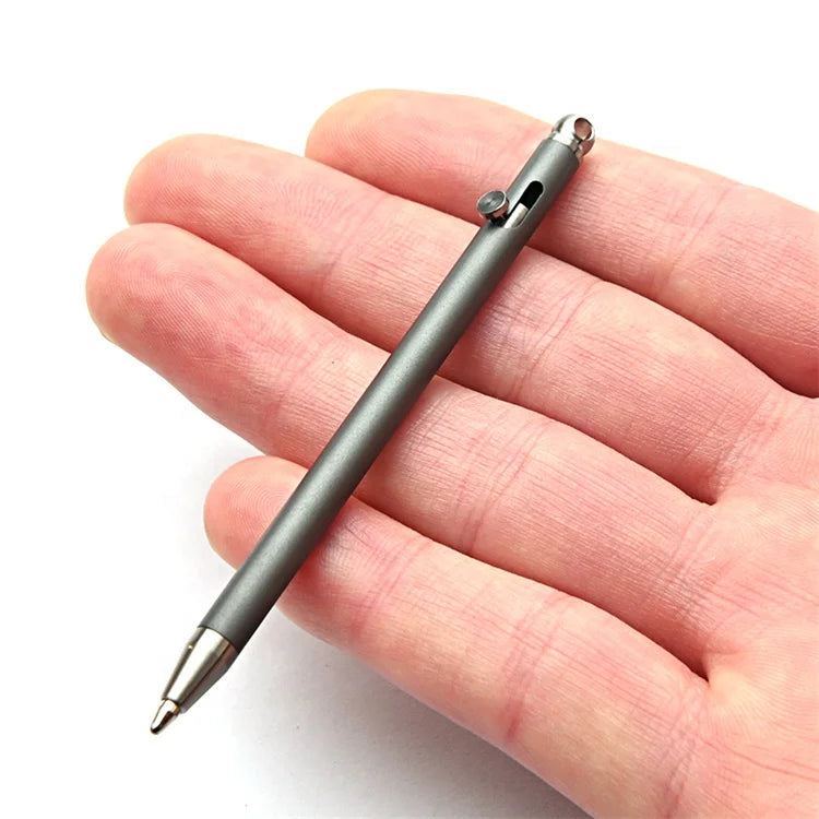 EDC Outdoor Small Mini Pocket Bolt Action Gift Titanium Pen