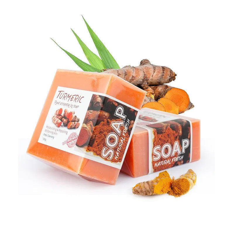 Organic Natural Herbal Glycerin Soap Bar Bath Washing Papaya Turmeric Goat Milk Skin Whitening Face Body Kojic Brighten Soap