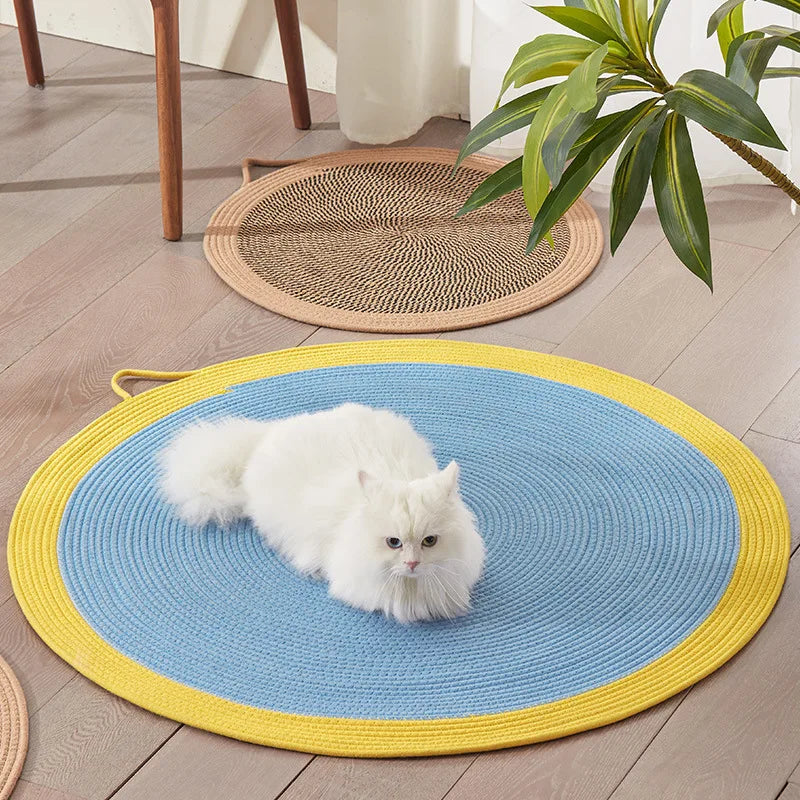 Eco-Friendly Summer Pet Supplies Diameter 40/60/80/100cm Cat Cool Floor Mat Cats Scratch Board