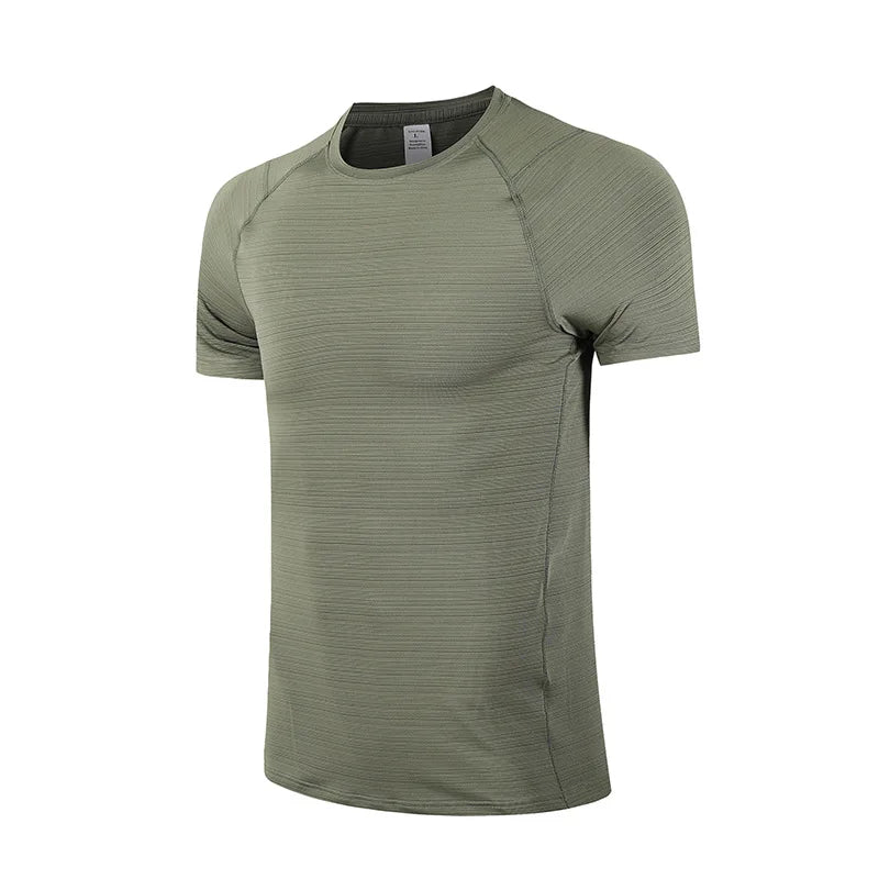 Mens Gym T Shirt 90% Polyester 10% Elastane Men's Quick Dry Moisture Wicking Active Athletic Performance Crew Gym Tshirt