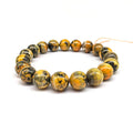 Wholesale Popular Healing Crystal Bumblebees Jasper Bracelet Reiki Crystal 8MM Beads for Women Gifts and Sale