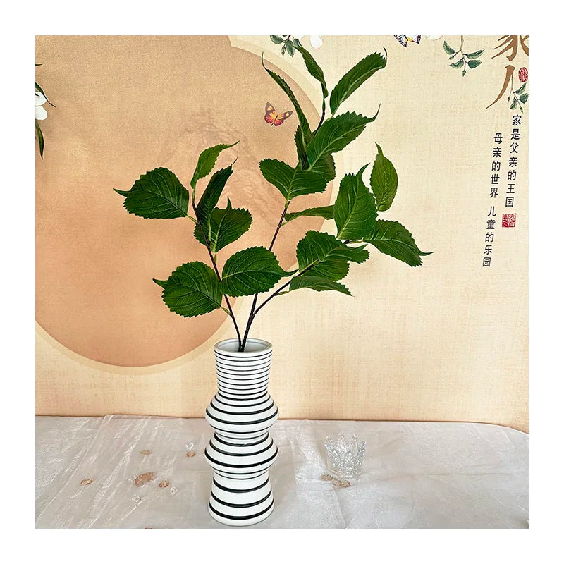 HB Single Hydrangea Leaf QYY Long Branches Leaf Single Single Snow Powder Lover Grass  Home Decor