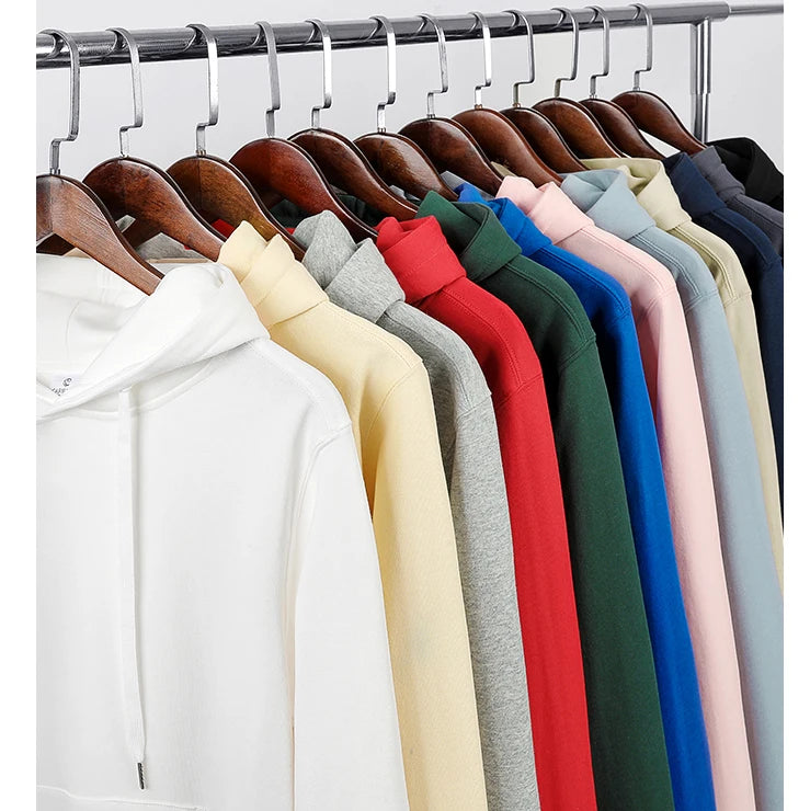 Pure Cotton 300g Hoodie Sweatshirts Men's Hoodies Custom Logo 100% Cotton Men Hoodie Sweatshirts Set Fleece J
