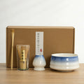 Wholesale Custom Japanese Style Various Types Matcha Making Tools Custom Printed Gift Box Bamboo Tea Whisk Matcha Set