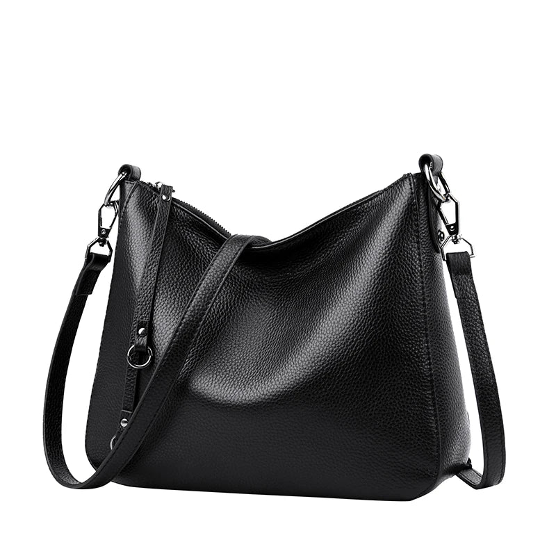 The Best-selling First Layer Cowhide Diagonal Cross Bag of 2026 Is a Simple and Fashionable Leather Women's Bag