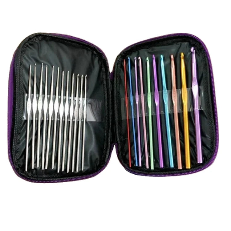 Wholesale 22Pcs/Set Crochet Hook Aluminum Crochet Hook Set for Hand Knitting Tools