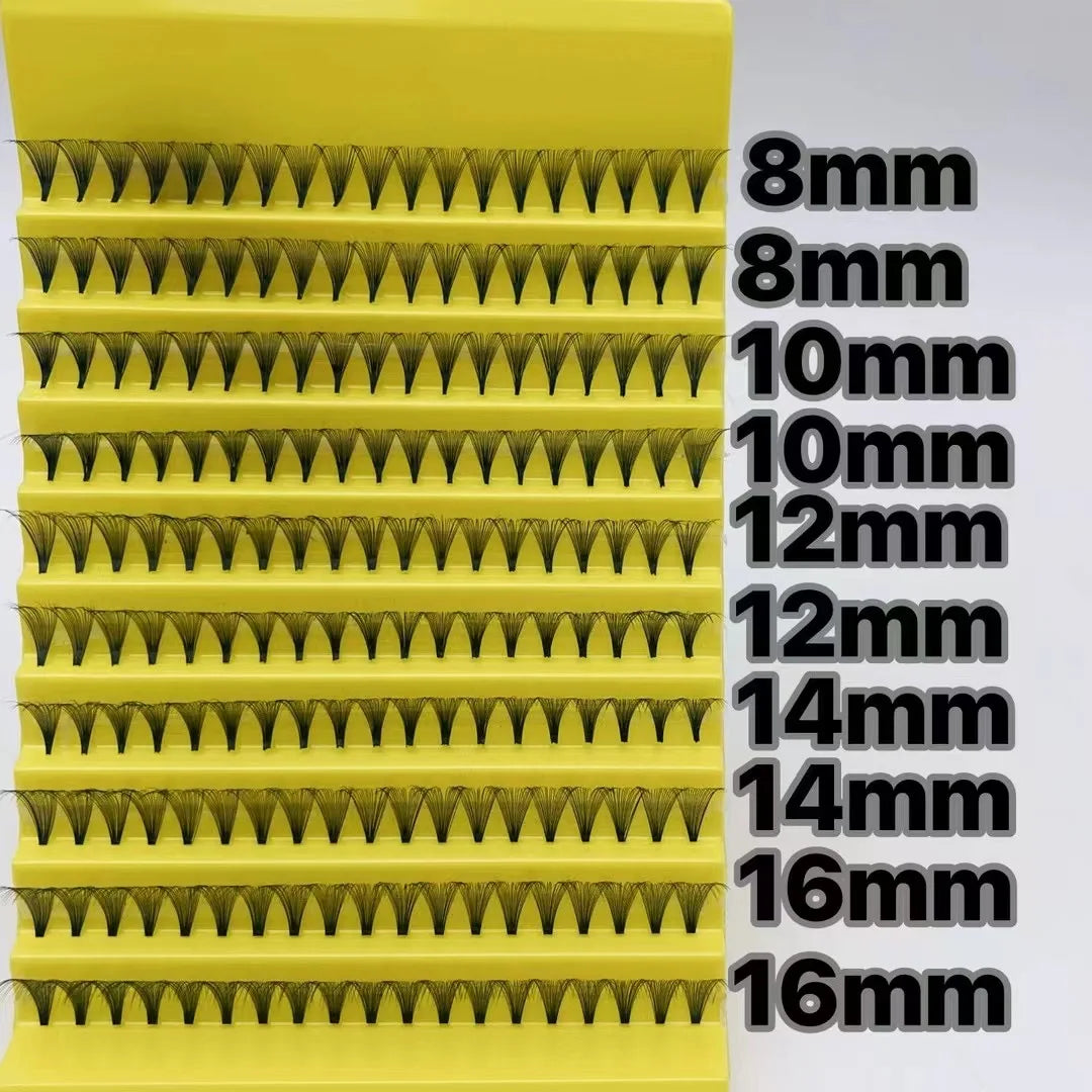 Wholesale Mix Size DIY Lash Extensions C D Curl Natural Cluster Lashes with Private Label Knot Free 20D Fan Eyelashes