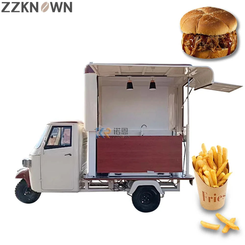 New Factory Beer Bar Truck Electric Ice Cream Cart Ape Coffee Shop for Sale Mobile Tricycle Food Cart Food Truck