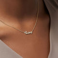 SC Inspirational Gold Plated Letter Dream Necklace Fashion Valentine's Day Gift Non Tarnish Letter Love Necklace for Women