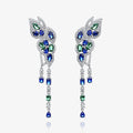 2021 Women's Statement Fashion Stud Earrings Bling Bling Butterfly Hoop Jewelry with Zircon Stone Classic Orthodox Style
